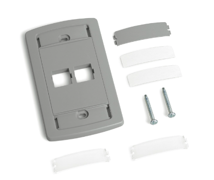Faceplate LE Type Flush Mounted 2 Puertos Gris Commscope 108333071 M12LE-270